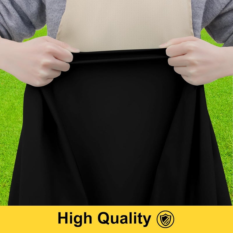 smiry Picnic Table Cover with Bench Covers, Waterproof Elastic Fitted Polyester Tablecloths for 6 Ft Rectangle Tables, Washable Windproof Tablecloth for Camping, RV & Outdoor (Black, 30x72 Inches) - Image 4